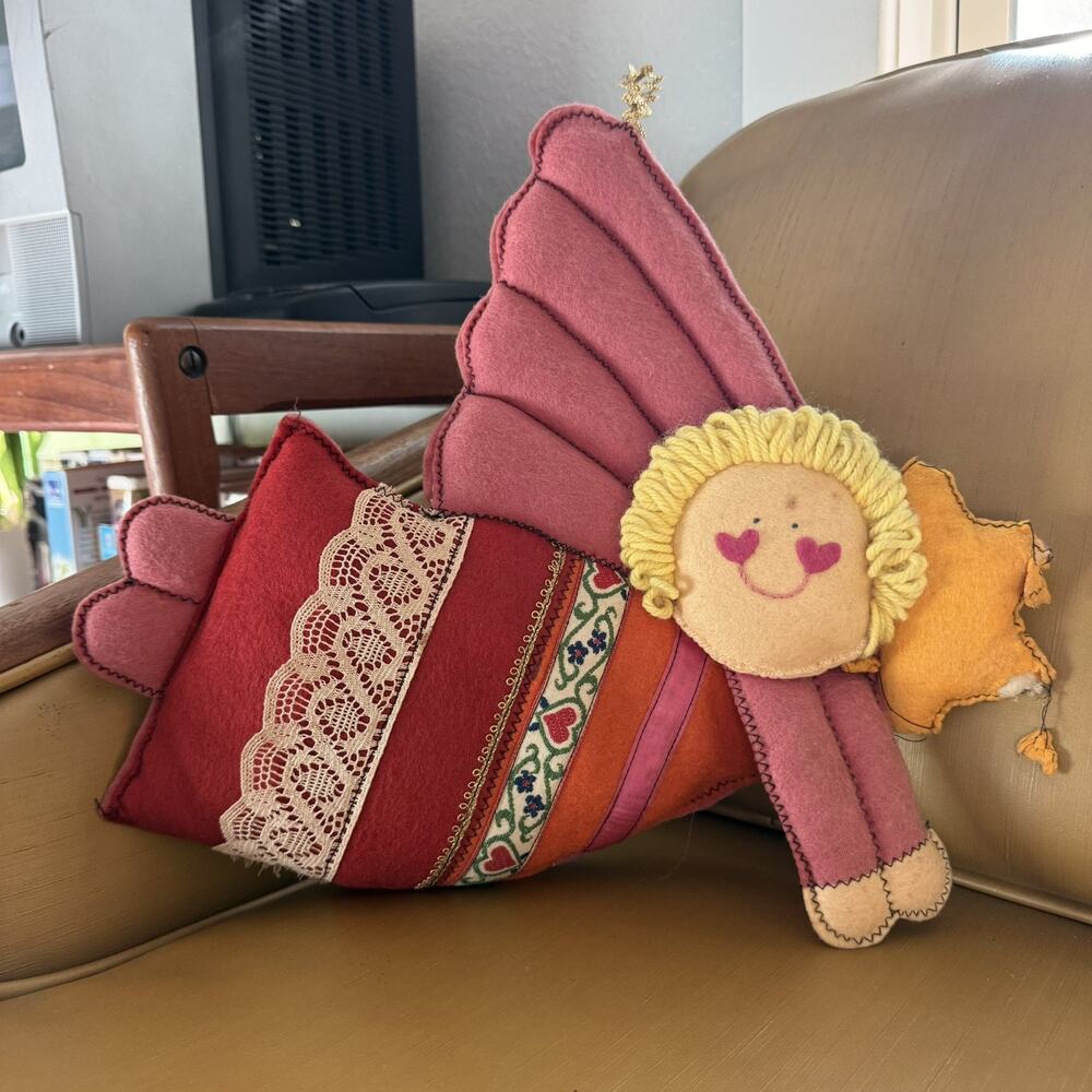 Handmade Angel Hanging Embroidered Body Hand Stitched